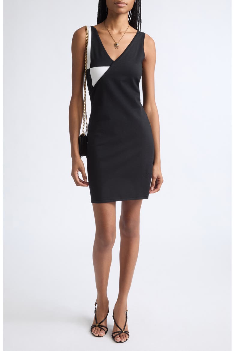 Stretch Wool Blend Knit Minidress, Alternate, color, BLACK