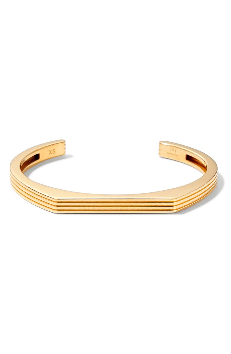 IVI Los Angeles Aurelia Narrow Cuff Bracelet, Main, color, Yellow Gold