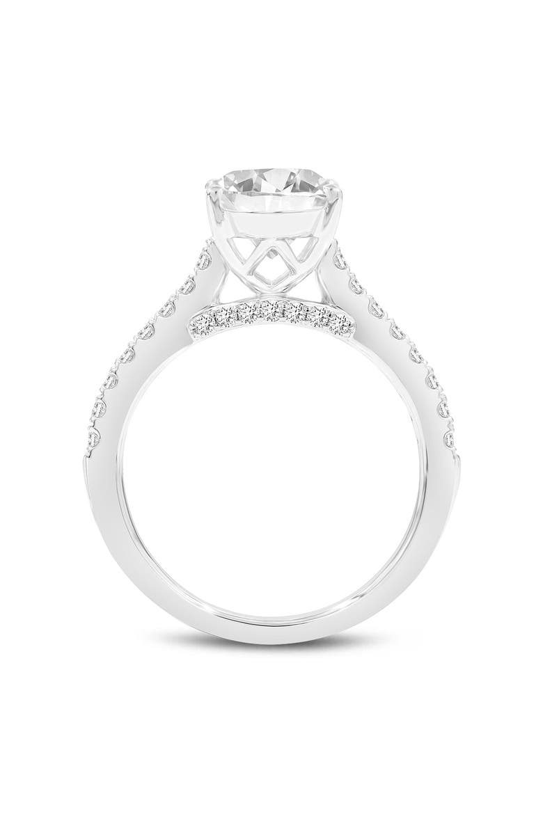 Tasia 14K Gold Oval Lab Grown Diamond Engagement Ring - 3.4 Ct, Alternate, color, 14K White Gold