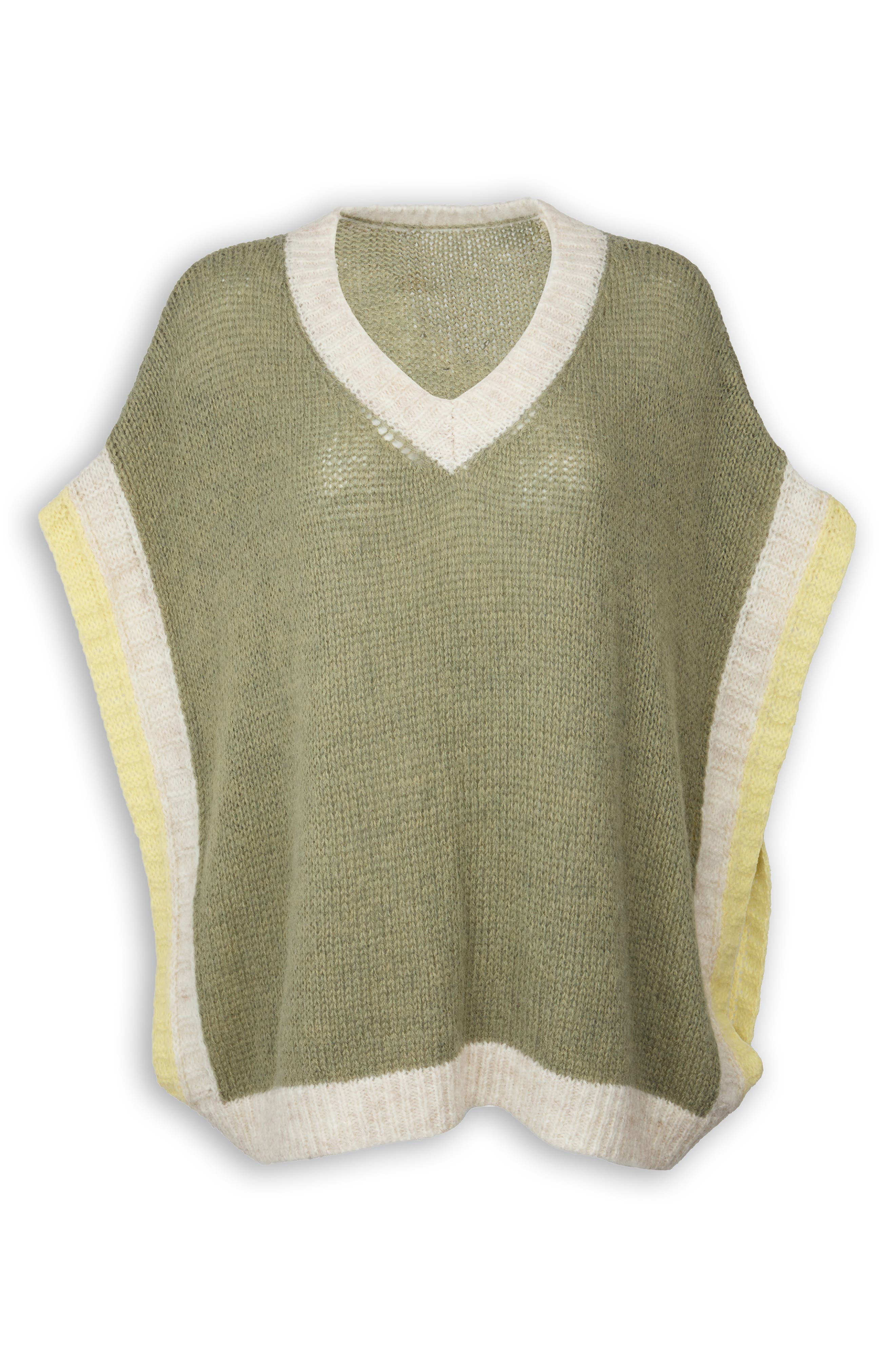 Striped V-Neck Sweater - image 3