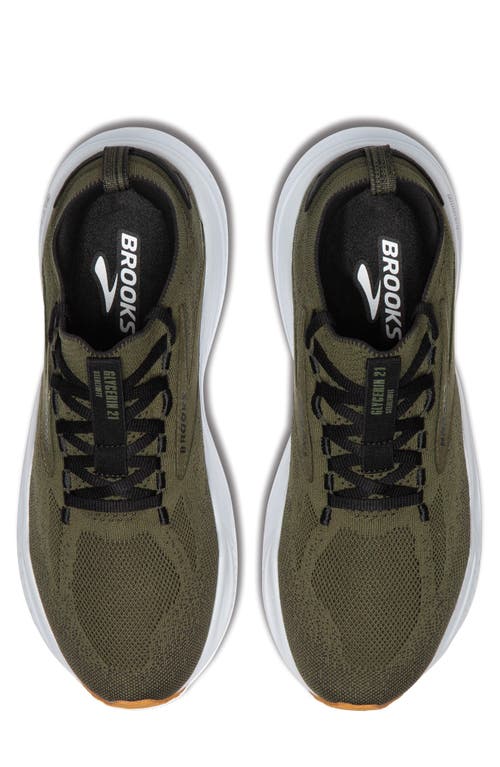 Brooks Glycerin Stealthfit 21 Running Shoe In Green/black/white