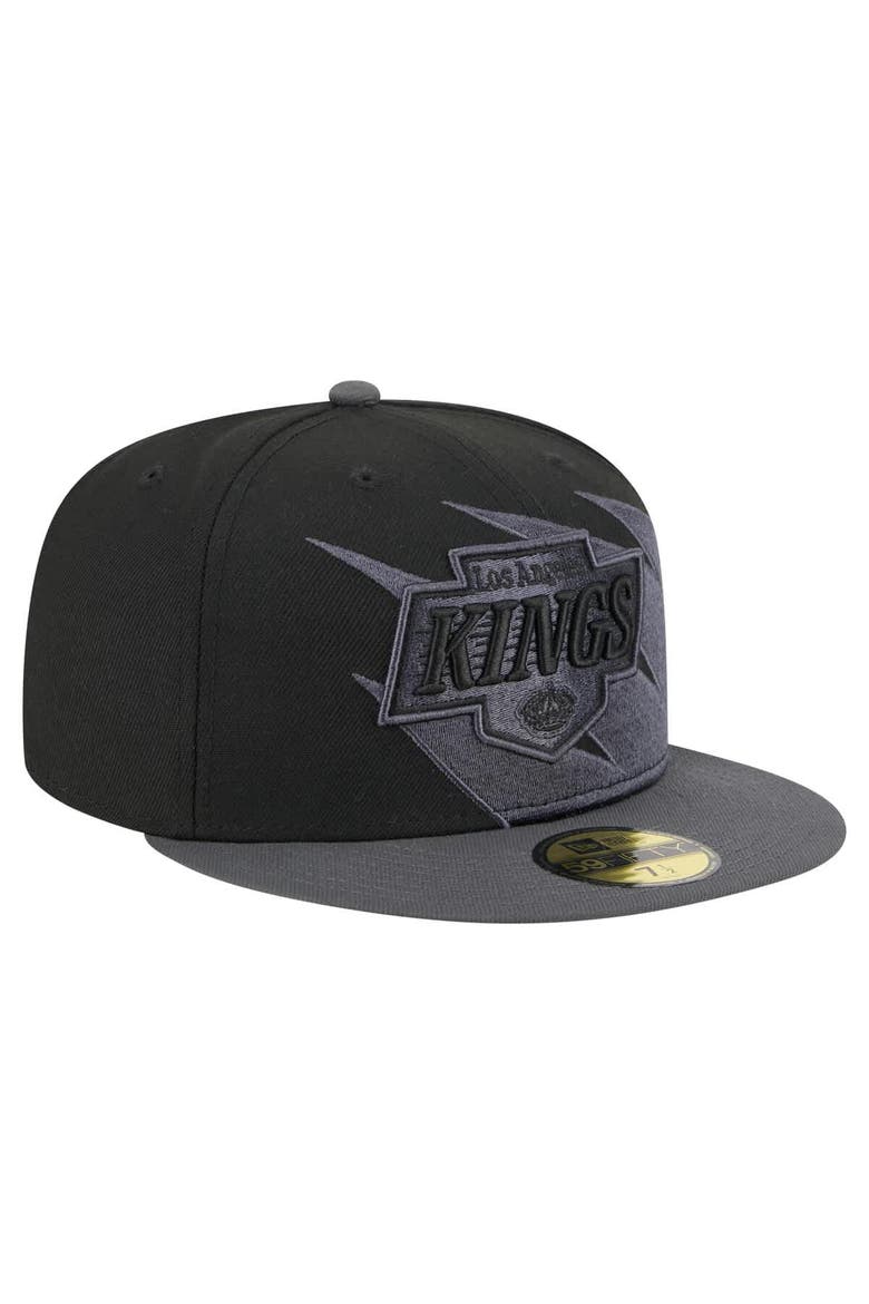 Men's New Era  Black Los Angeles Kings Spikes 59FIFTY Fitted Hat, Alternate, color, Black