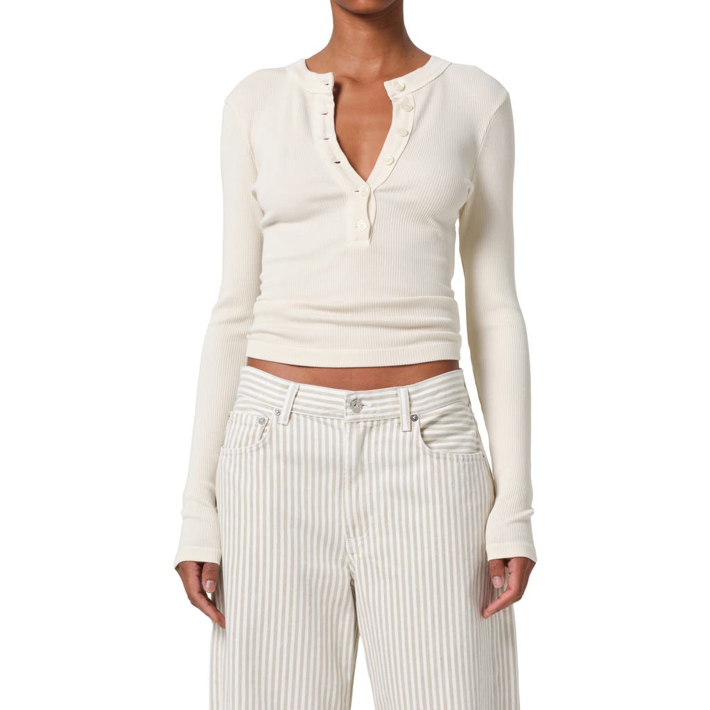 Citizens Of Humanity Varra Henley Tee In Dune Beige
