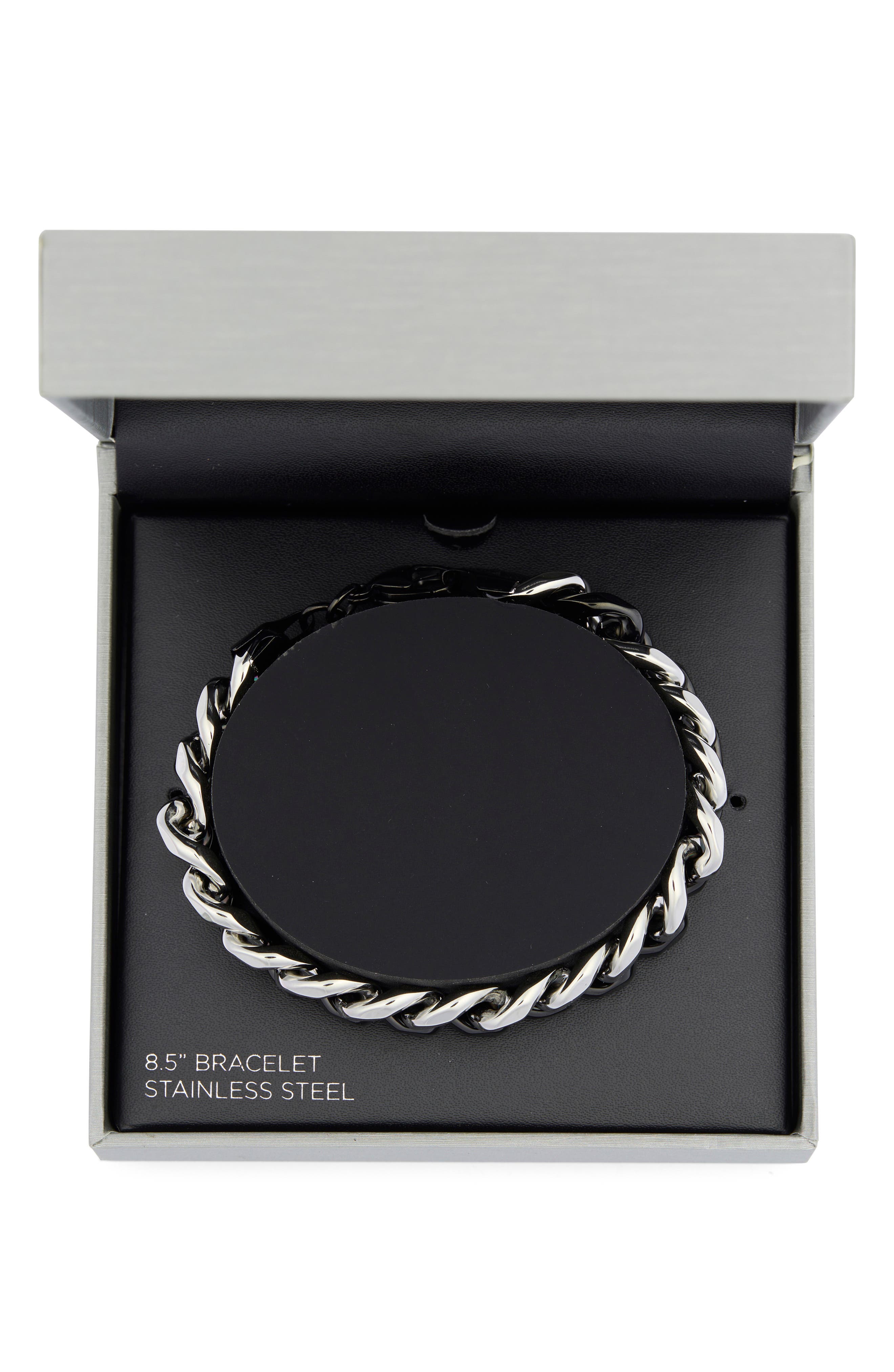 AMERICAN EXCHANGE Men's Two-Tone Curb Chain Bracelet
