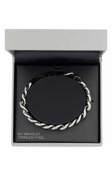 AMERICAN EXCHANGE Men's Two-Tone Curb Chain Bracelet