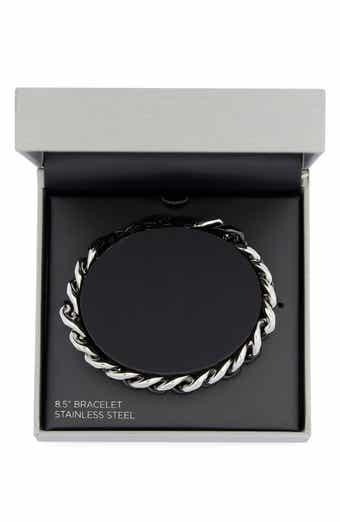 AMERICAN EXCHANGE Men's Two-Tone Curb Chain Bracelet