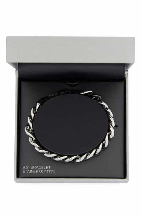 AMERICAN EXCHANGE Men's Two-Tone Curb Chain Bracelet