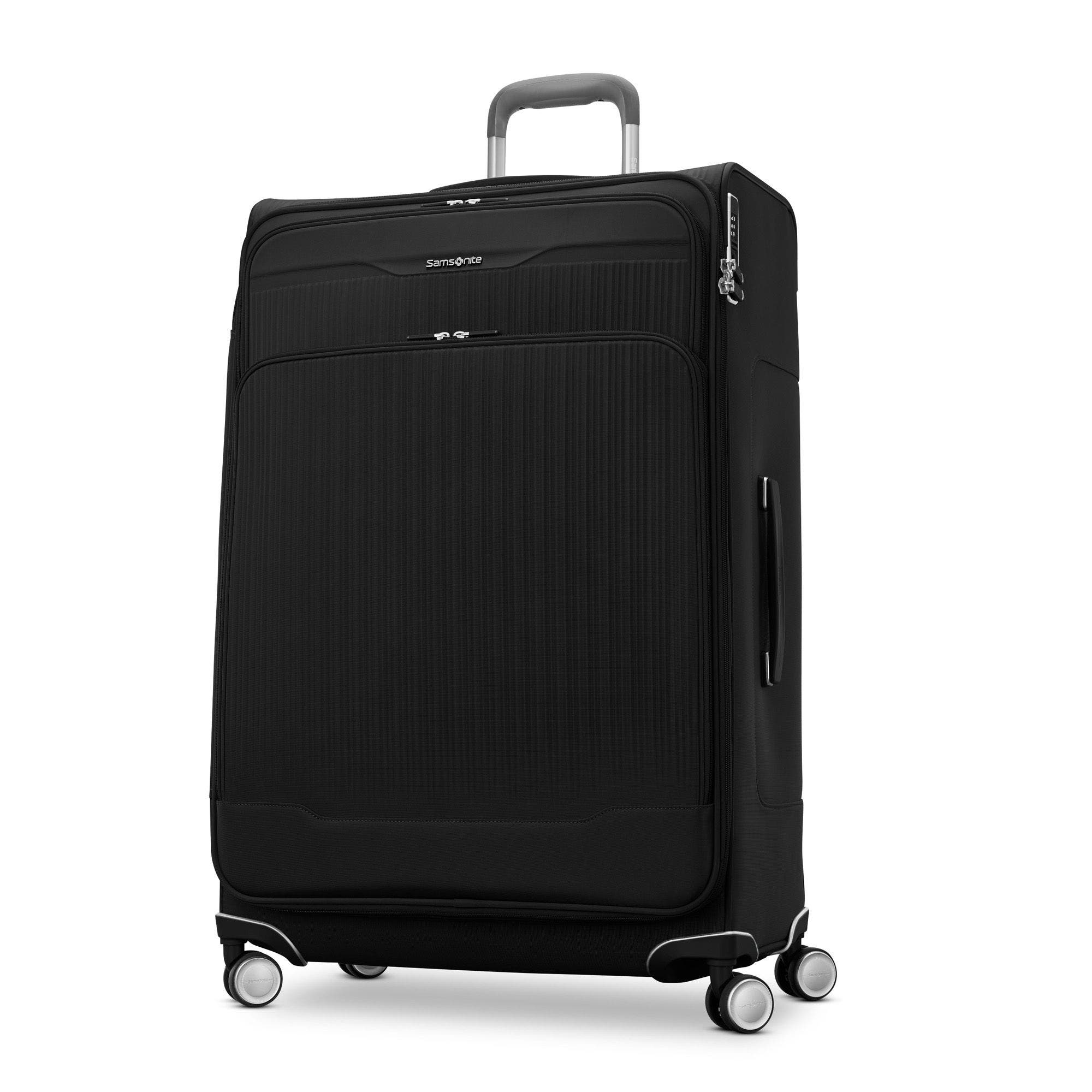 Samsonite Silhouette 18 Softside Expandable 30" Checked Spinner, Main, color, Black