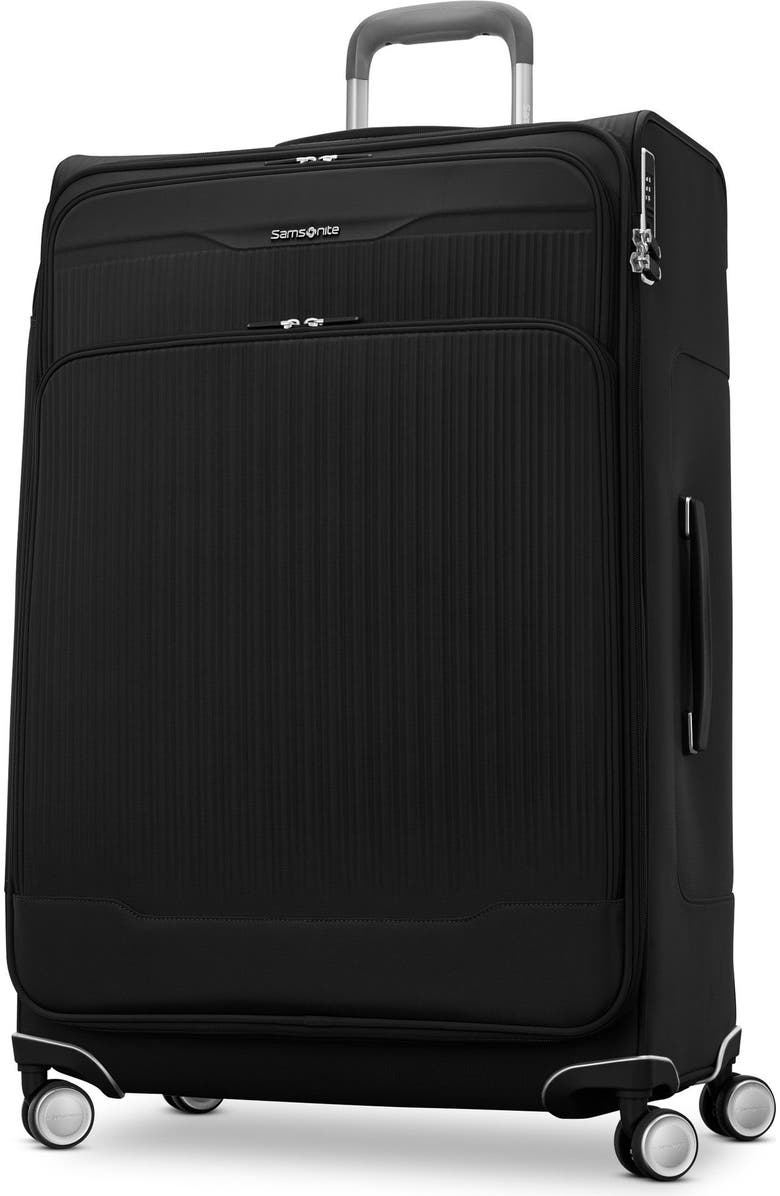 Samsonite Silhouette 18 Softside Expandable 30" Checked Spinner, Main, color, Black