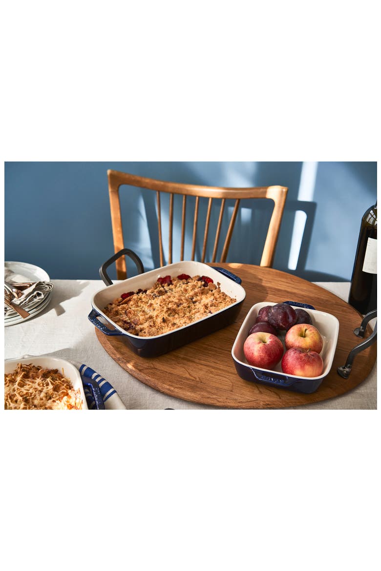 Ceramic 2-Piece Rectangular Baking Dish Set - Dark Blue, Main, color, DARK BLUE