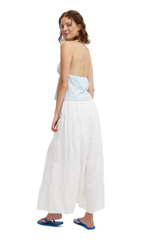 Cotton On Haven Multi Tiered Maxi Skirt In White