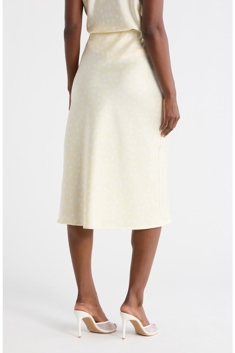 Polka Dot Midi Skirt, Alternate, color, BUTTER