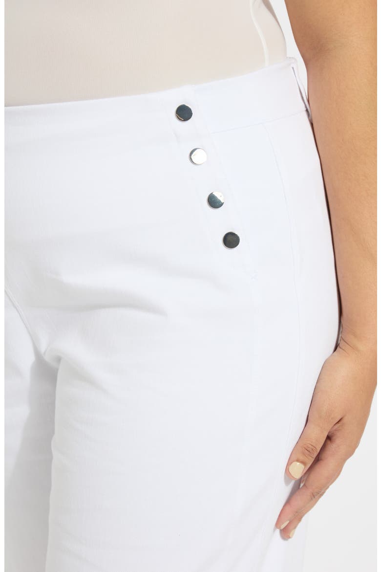 Mallory Sailor High Waist Wide Leg Jeans, Alternate, color, WHITE