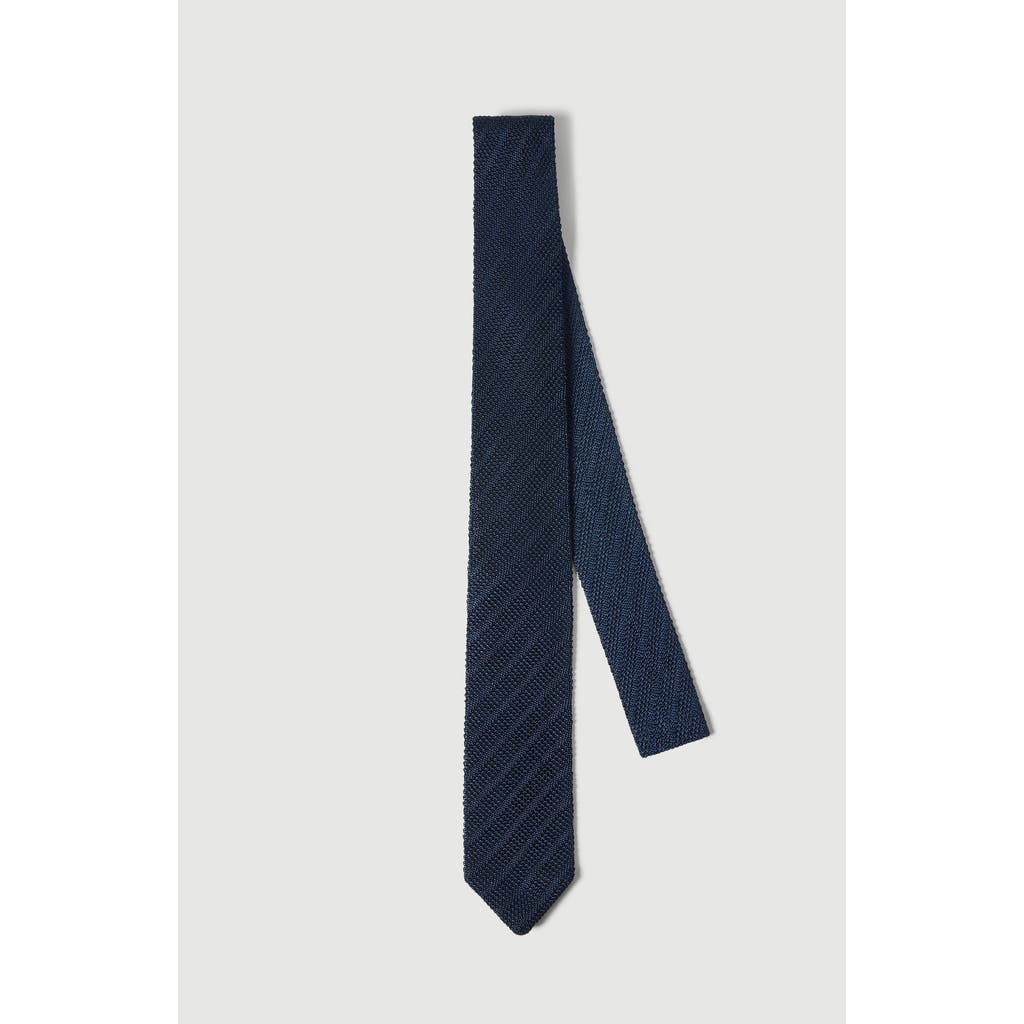 Brunello Cucinelli Textured silk tie in Blue at Nordstrom