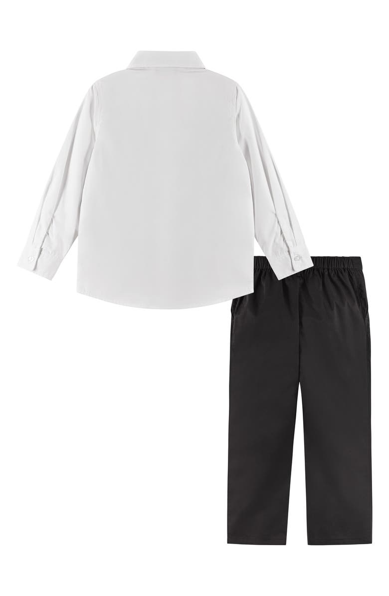 Andy & Evan Kids' Heather Poplin Button-Up Shirt, Vest, Bow Tie & Pants Set, Alternate, color, Black