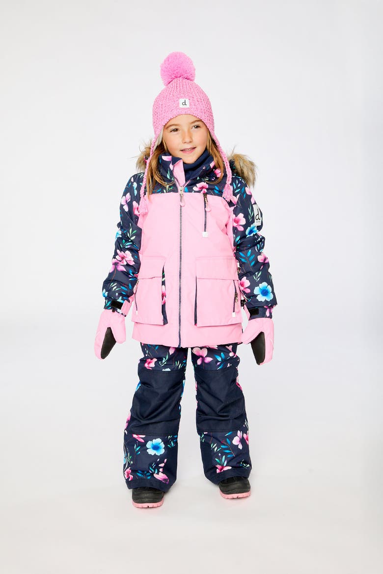 Play Floral Jacket & Reinforced Pants Two Piece Snowsuit, Alternate, color, Pink