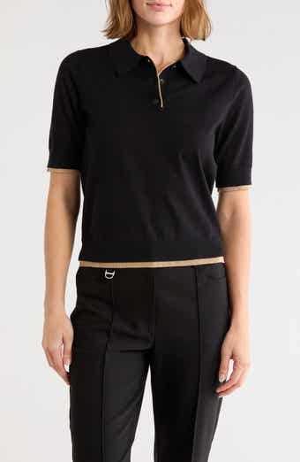 Short Sleeve Collared Sweater