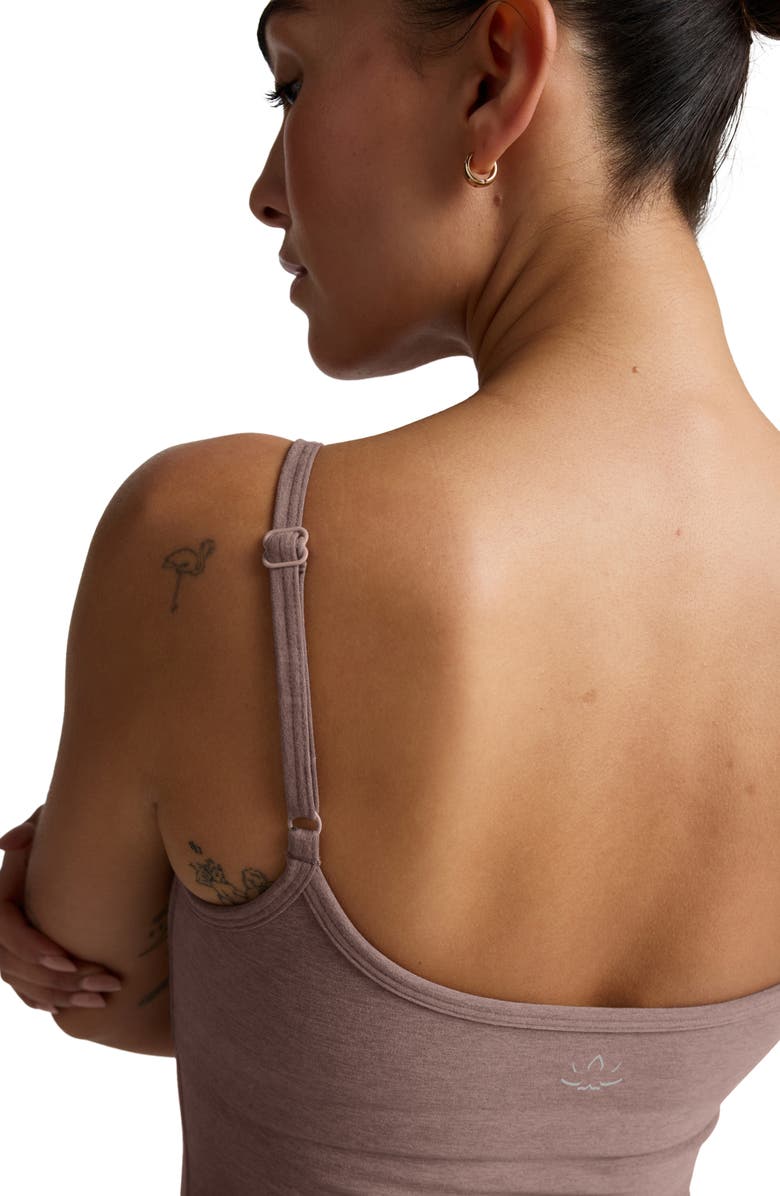 Beyond Yoga Spacedye Forever Waist Length Camisole, Alternate, color, Rosey Taupe Heather