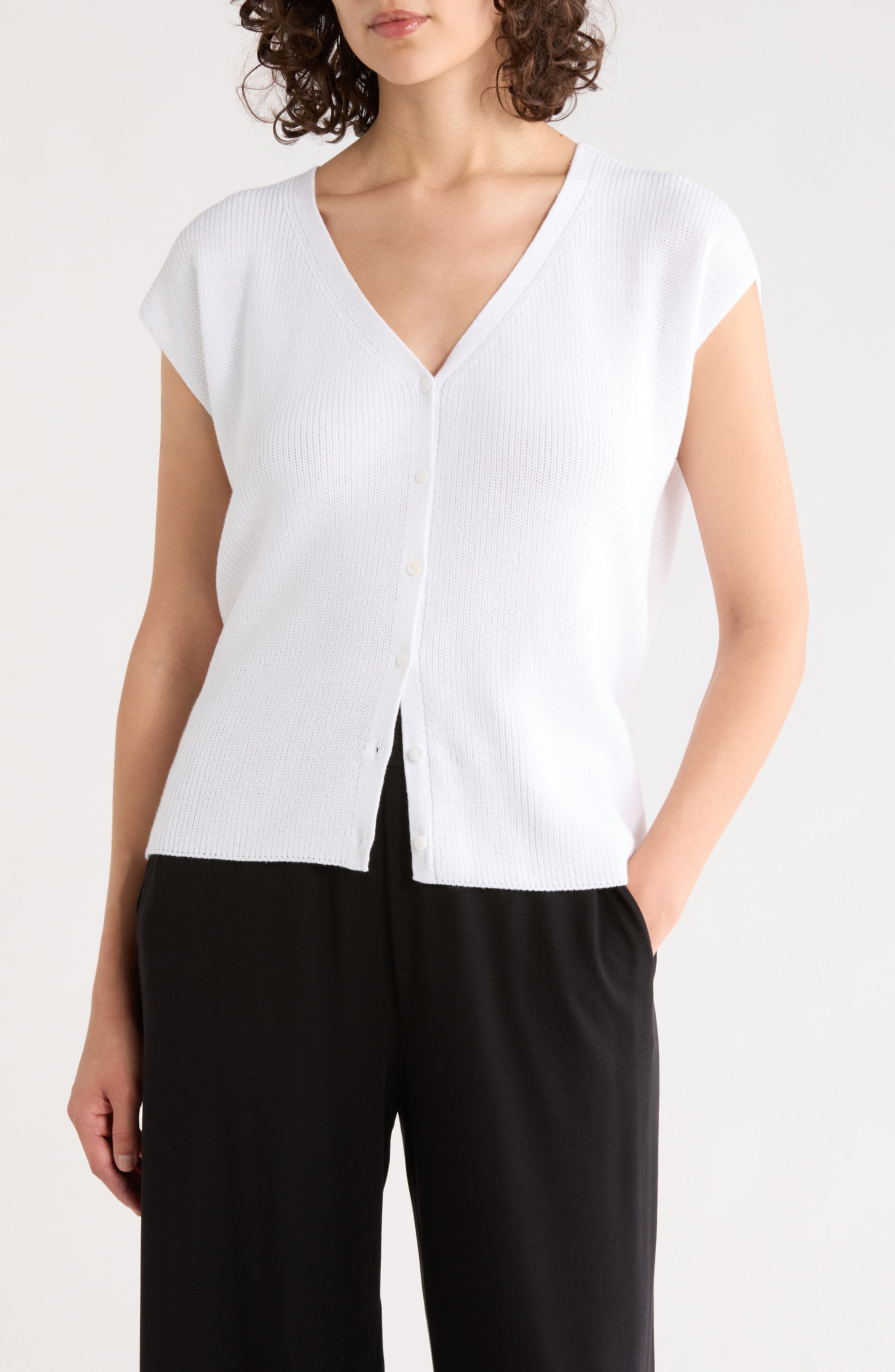 V-Neck Organic Cotton Sweater Vest