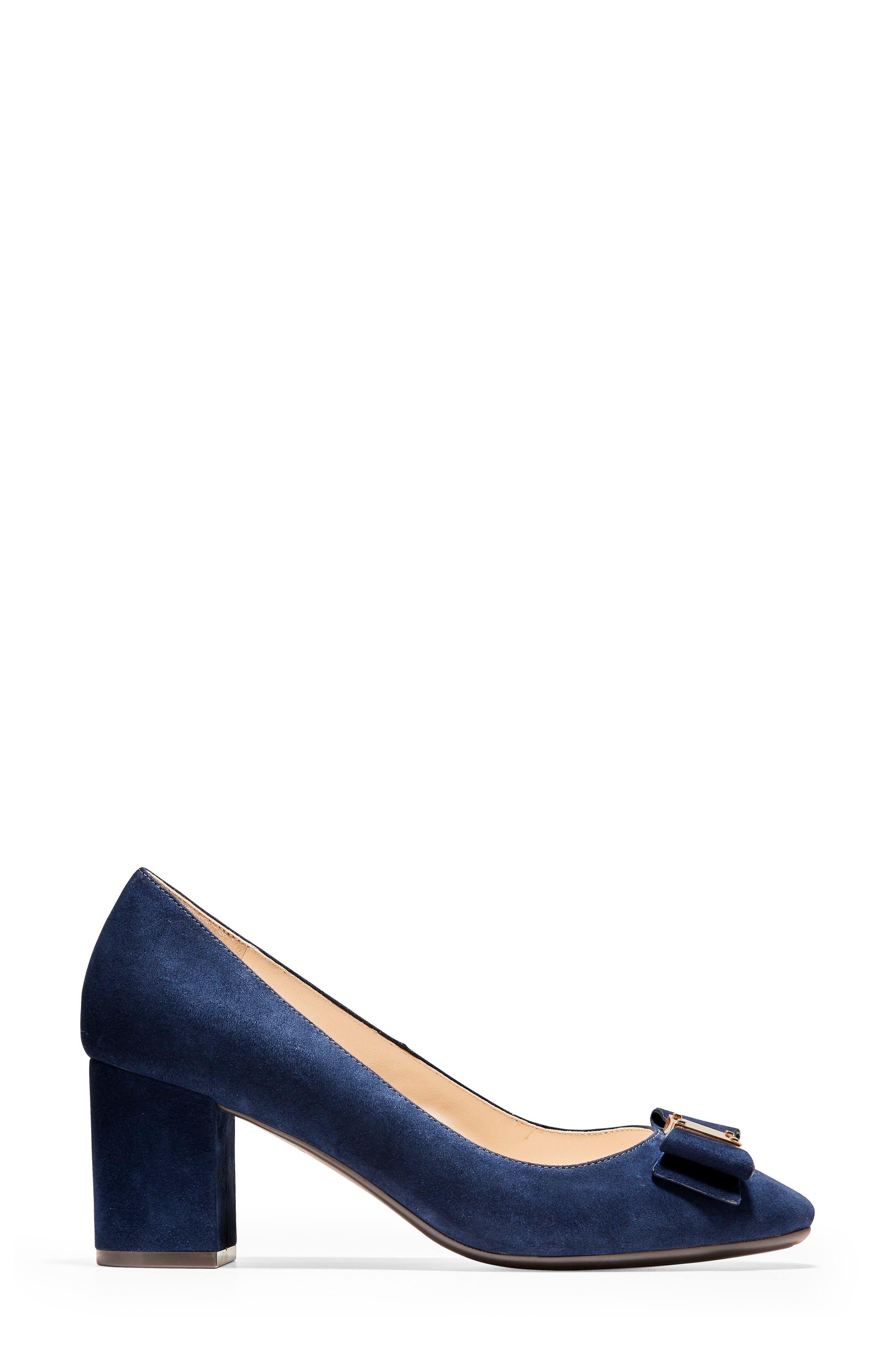 Tali Bow Pump, Alternate, color, MARINE BLUE SUEDE