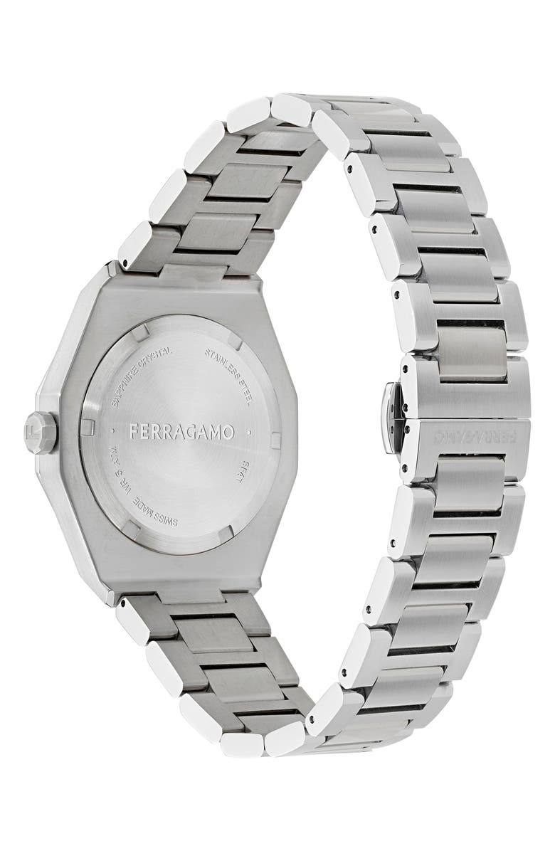 FERRAGAMO Edge Bracelet Watch, 40mm, Alternate, color, Stainless Steel