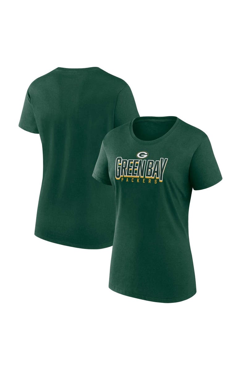 FANATICS Women's Fanatics Branded  Green Green Bay Packers Route T-shirt, Main, color, 