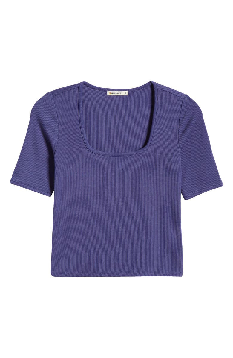 Marine Layer Lexi Square Neck Rib Top, Alternate, color, 