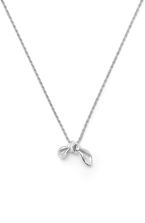 Mark Gong Bow Pendant Necklace