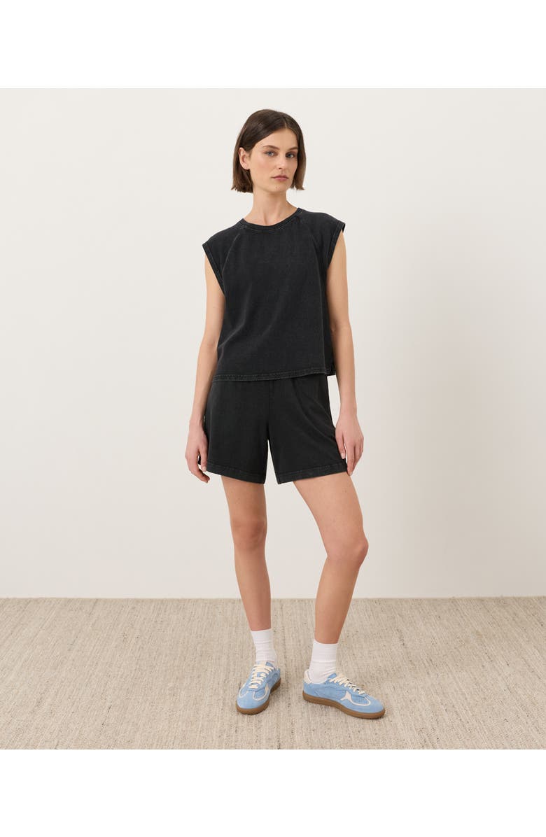 Pact Organic Cotton Weekends Raglan Muscle Tee, Alternate, color, Washed Black