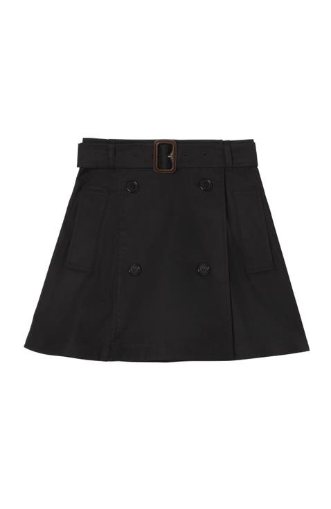 Cotton Trench Skirt