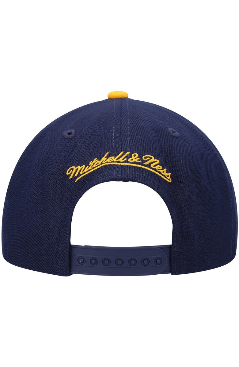 Mitchell & Ness Men's Mitchell & Ness Navy/Gold Golden State Warriors Hardwood Classics Team Two-Tone 2.0 Snapback Hat, Alternate, color, Navy
