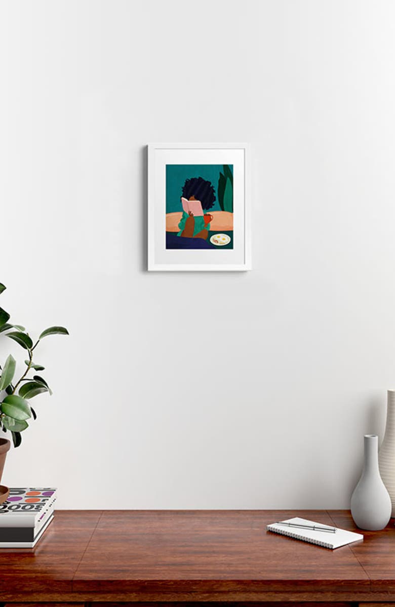 Deny Designs Stay Home No. 5 Framed Wall Art, Alternate, color, Blue