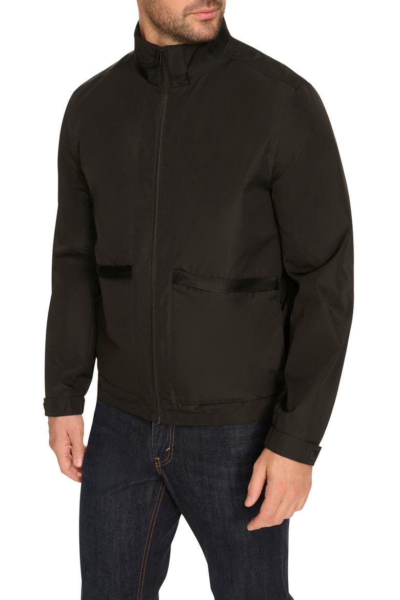 Packable Rain Jacket, Main, color, BLACK