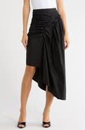 SUGARLIPS Belen Ruched Asymmetric Maxi Skirt