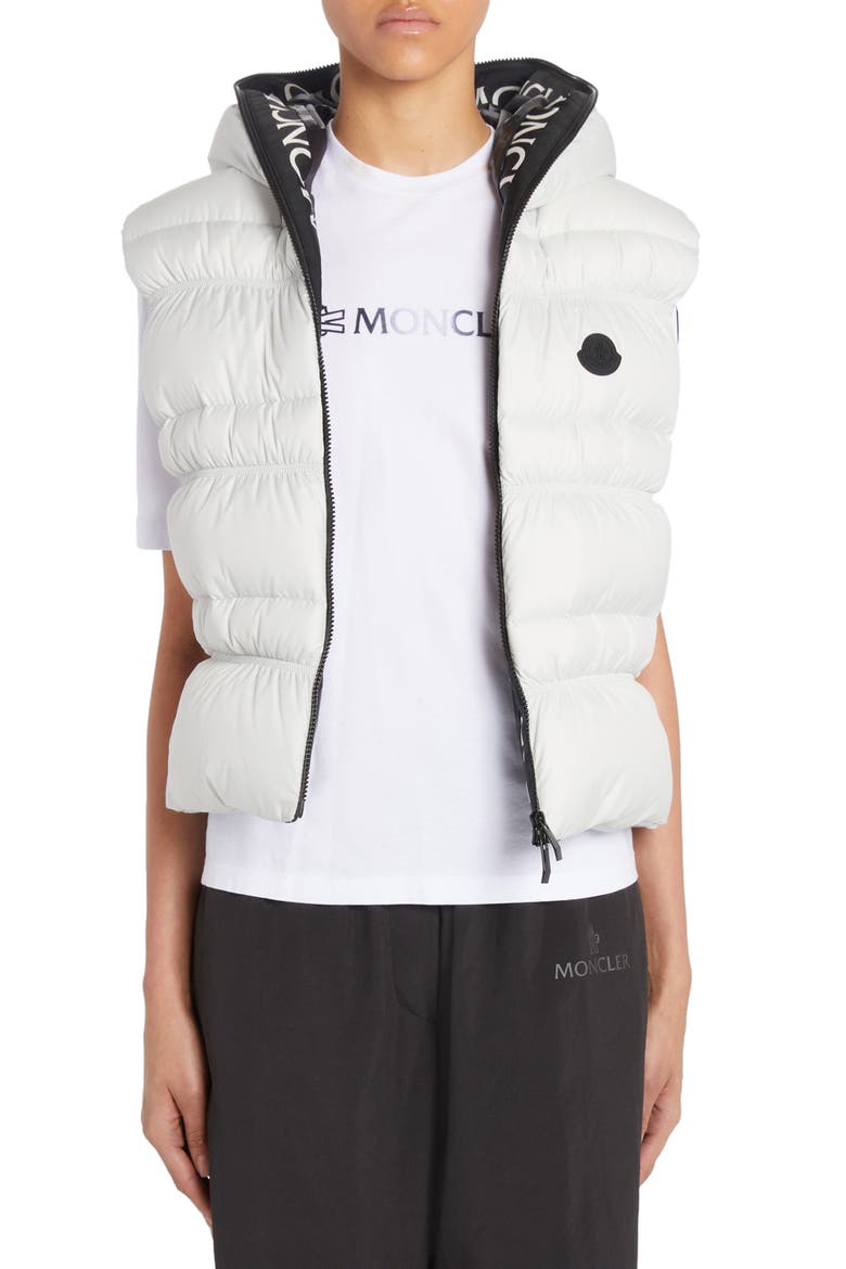 Weser Hooded Down Puffer Vest, Main, color, ICE