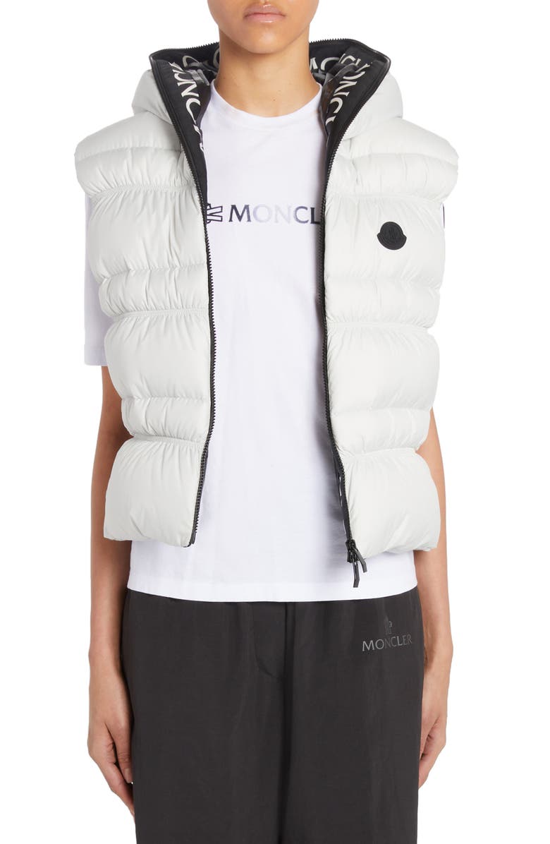 Moncler Weser Hooded Down Puffer Vest, Main, color, 
