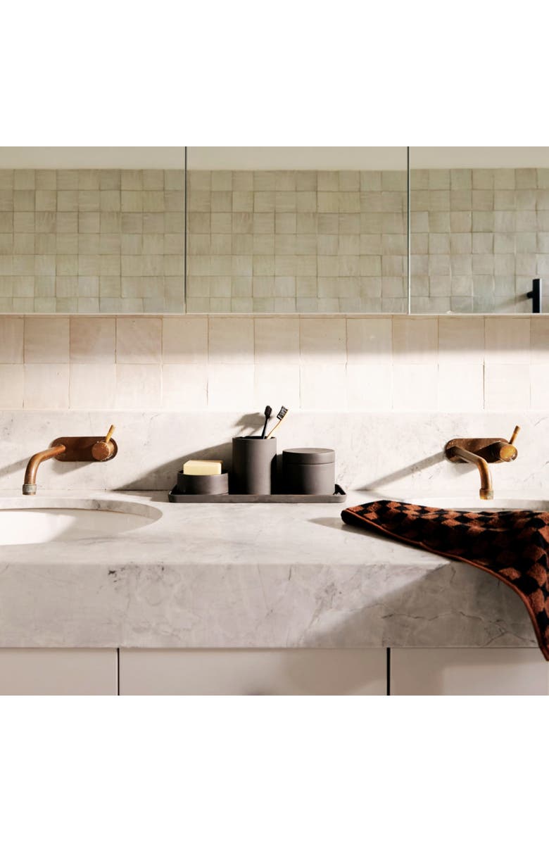 ESKO Sabbia Container - Versatile Bathroom Storage Accessories - 10cm x 8cm, Alternate, color, Black