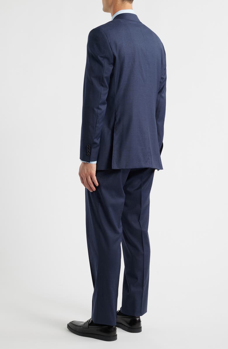 Canali Siena Regular Fit Navy Shadow Stripe Wool Suit, Alternate, color, Navy