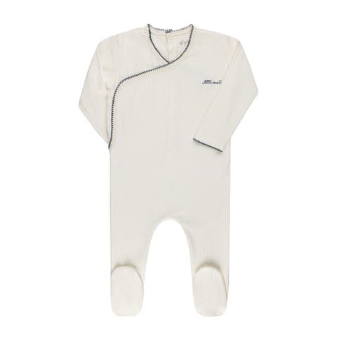 Ely's & Co Organic Cotton Little One Kimono Footie - Pink Ely's & Co Organic Cotton Little One Kimono Footie - Pink