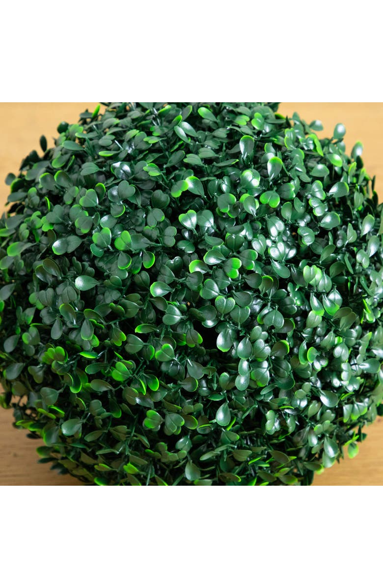 NEARLY NATURAL 8-in UV Resistant Artificial Boxwood Ball (Indoor/Outdoor) - Set of 4, Alternate, color, Green