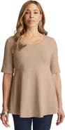 Jessica London Stretch Cotton Peplum Tunic
