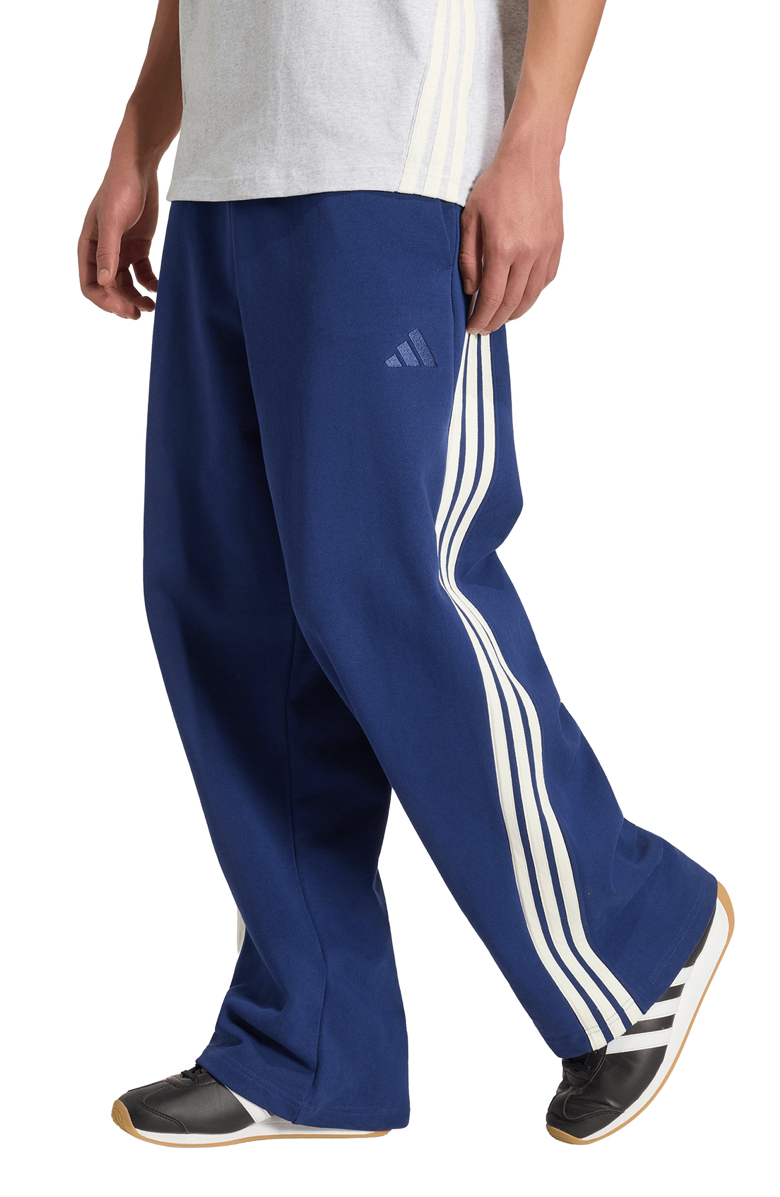 Kit 3-Stripes Wide Leg French Terry Pants