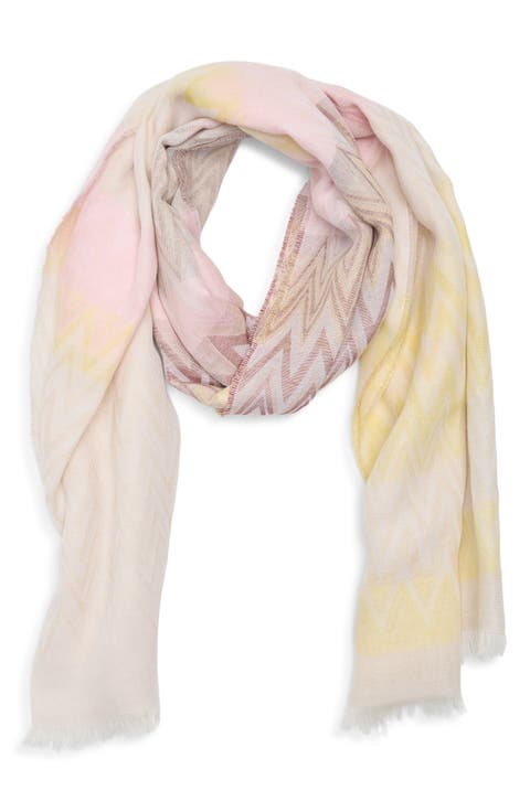 Woven Zigzag Fringe Cotton & Modal Scarf
