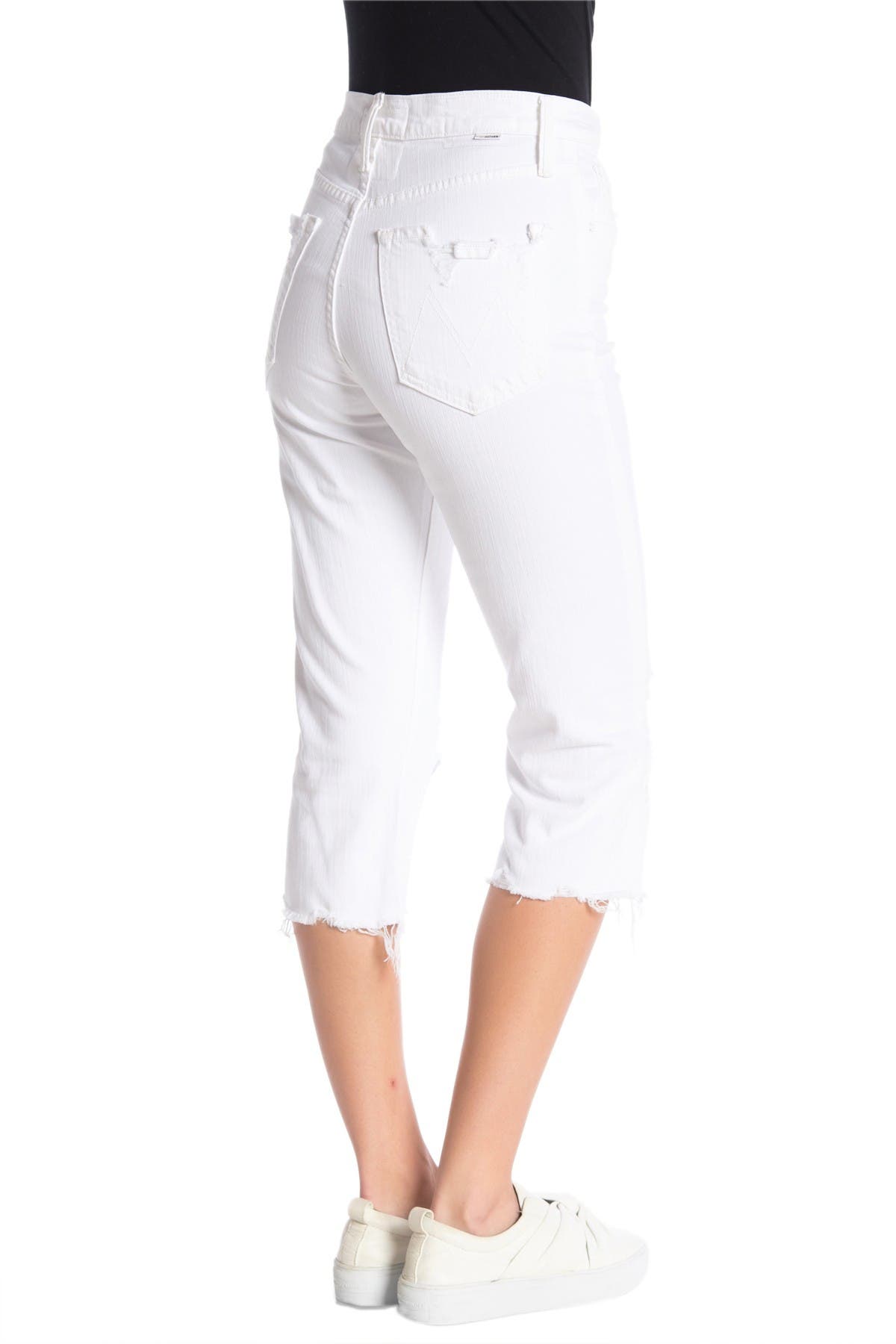 MOTHER The Tripper Knicker Chew Hem Capri Jeans (Women) | Nordstromrack