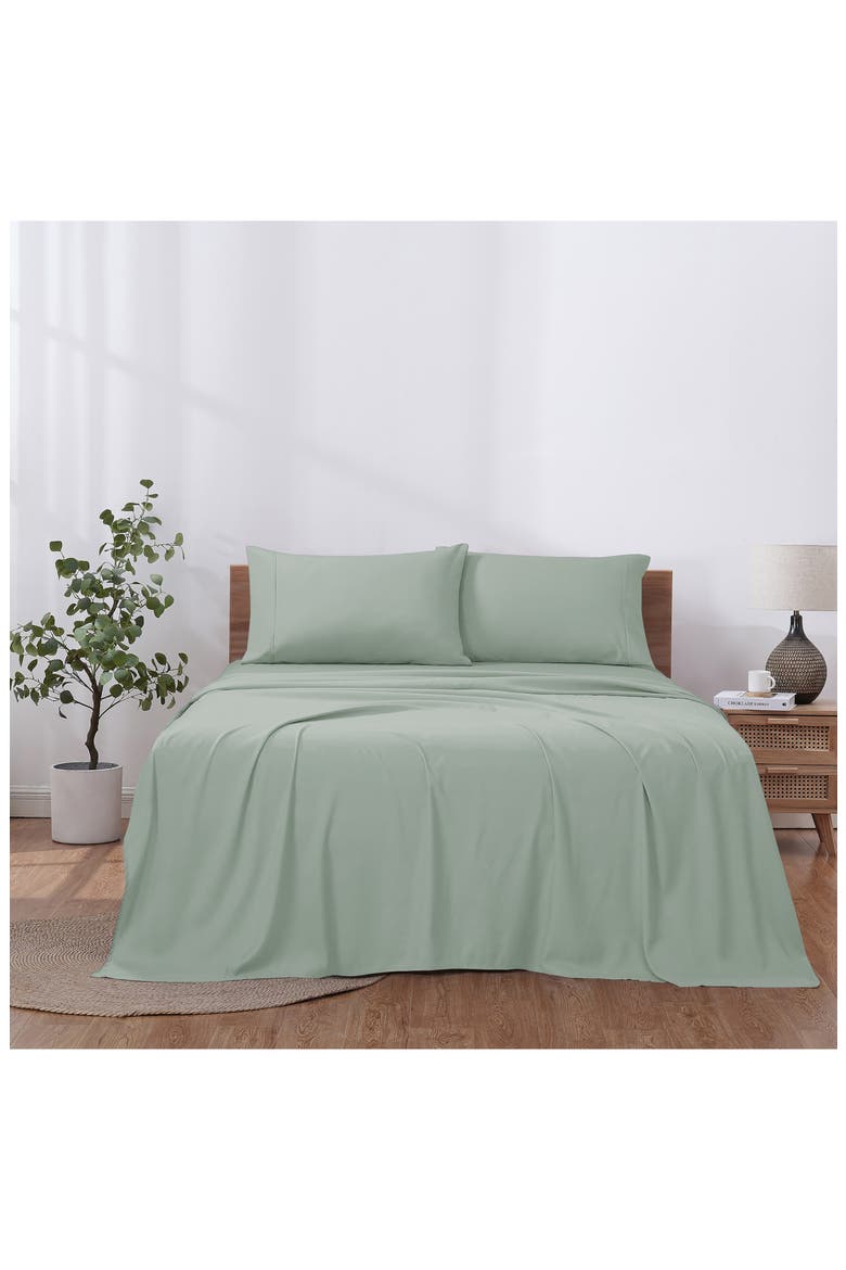 Solid Microfiber Sheet Set, Alternate, color, SEAFOAM
