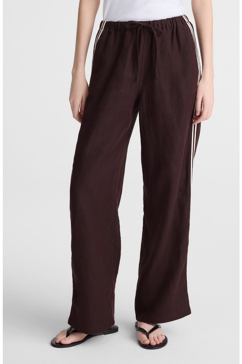 Pull-On Linen Pants, Main, color, COCOA