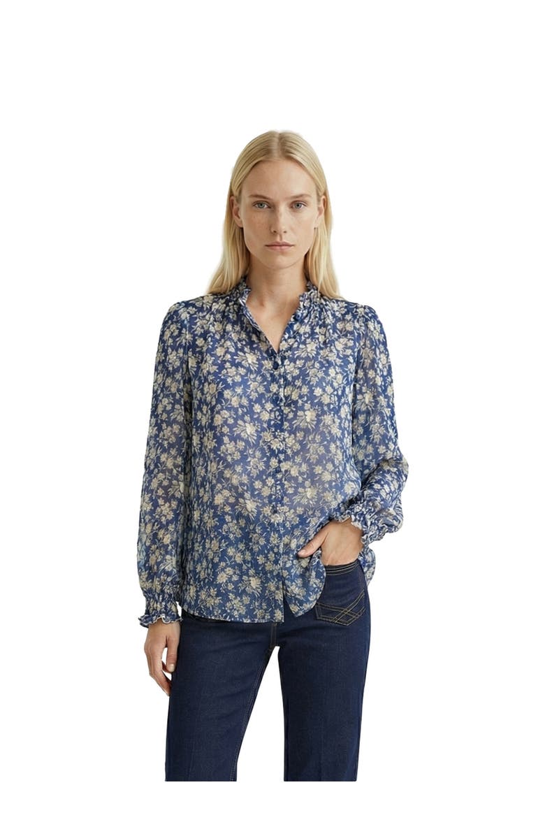 GERARD DAREL Casy Floral Print Shirt, Main, color, Ink