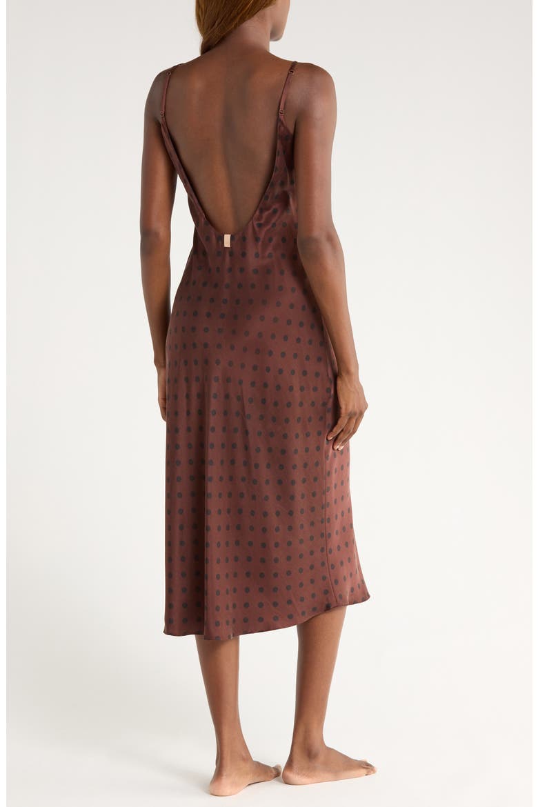 Washable Silk Slipdress Nightgown, Alternate, color, CHOCOLATE ELLIPSES
