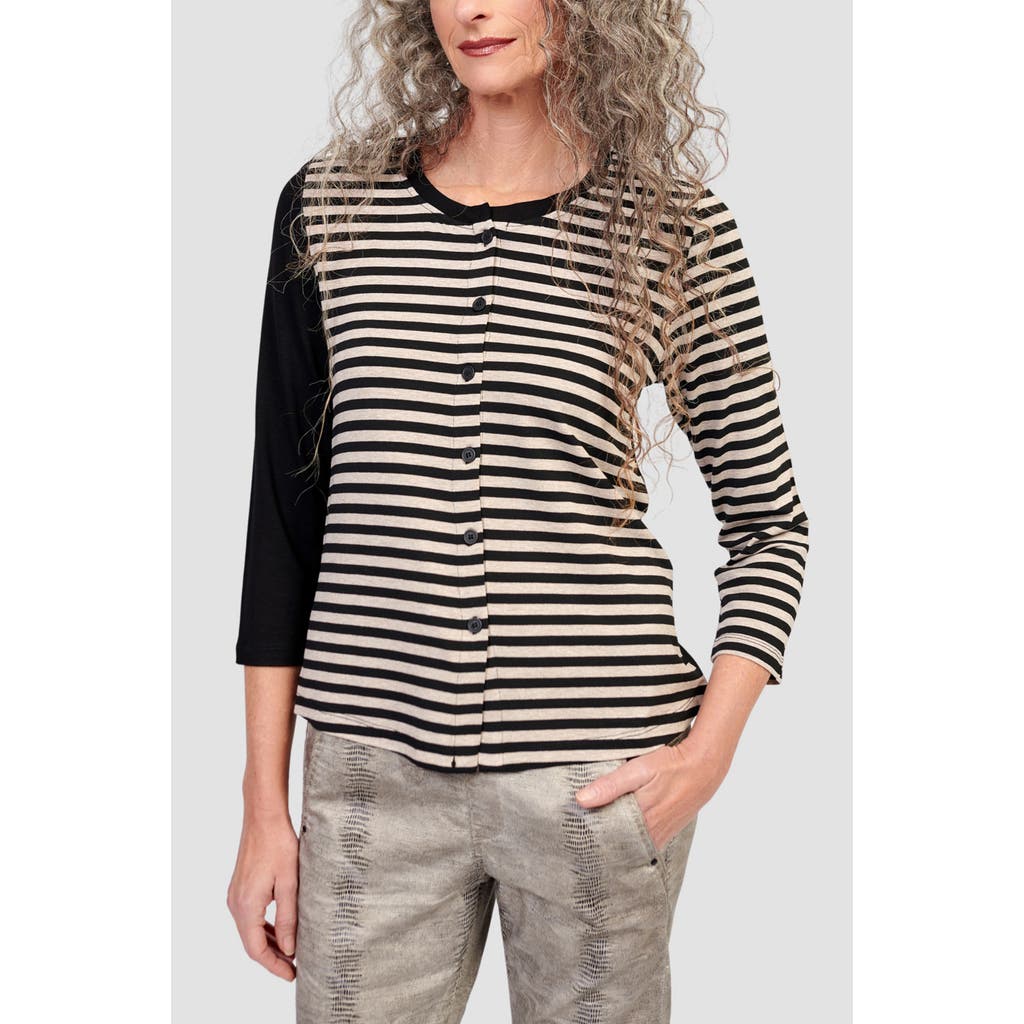 ALEMBIKA ALEMBIKA STRIPED VISCOSE JERSEY CARDIGAN