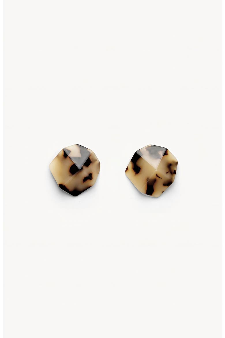 Sculpture Studs, Main, color, Blonde Tortoise